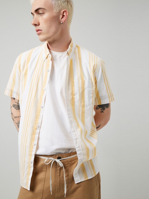 

FOREVER 21 Men Multi Striped Casual Shirt