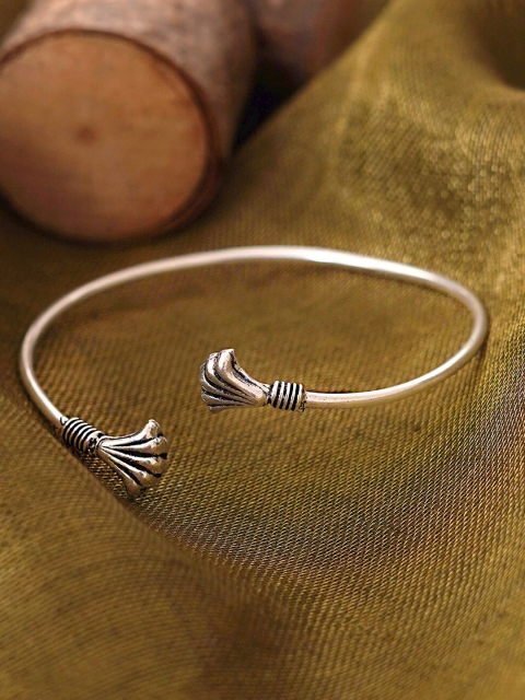 

TEEJH Women Silver German Silver Oxidised Cuff Bracelet