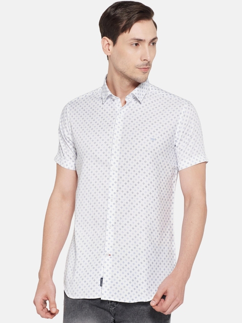 

Monte Carlo Men Blue Slim Fit Printed Casual Shirt