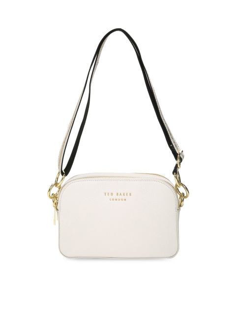 

Ted Baker Cream Leather Structured Sling Bag