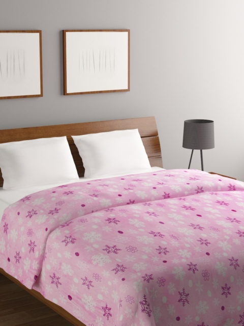 

Raymond Home Pink & White AC Room 300 GSM Double Bed Blanket