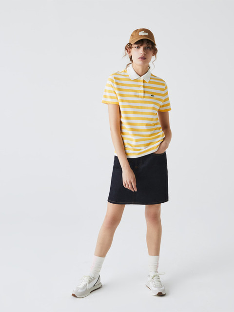 

Lacoste Women Multi Striped Polo Collar T-shirt