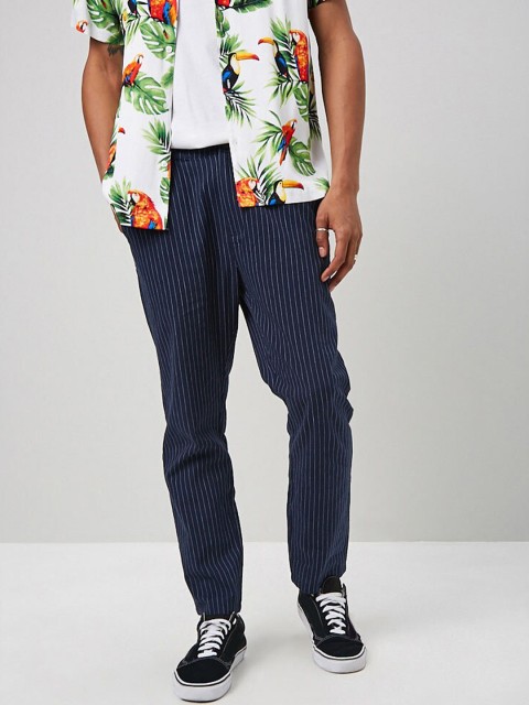

FOREVER 21 Men Multi Striped Regular Trousers Regular Trousers