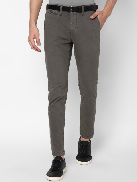 

AMERICAN EAGLE OUTFITTERS Men Green Skinny Fit Regular Trousers
