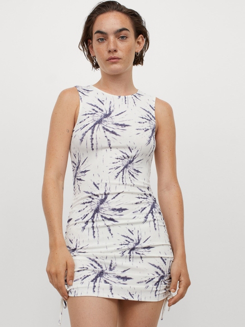 

H&M White Floral Bodycon Dress