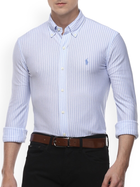 Polo Ralph Lauren Men Blue Striped Casual Shirt