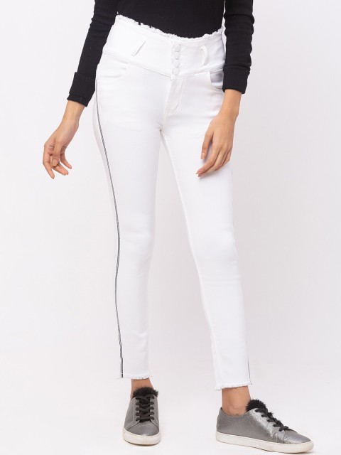 

ZOLA Women White Slim Fit High-Rise Jeans