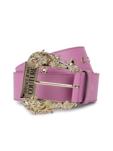 Versace Jeans Couture Women Pink Leather Belt