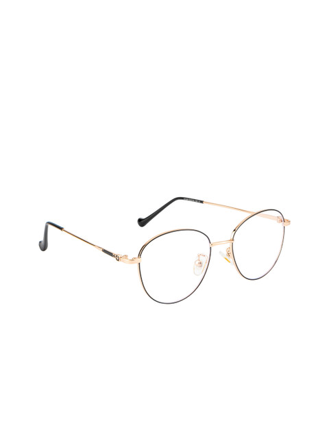 

Ted Smith Unisex Gold-Toned & Black Full Rim Round Frames TSI-61005_GLD