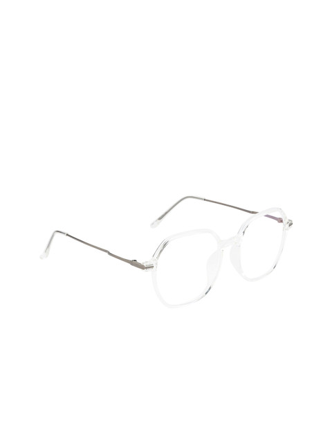 Ted Smith Unisex Silver & Transparent Full Rim Round Frames