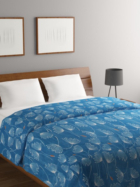 

Raymond Home Blue & White Floral AC Room 300 GSM Double Bed Blanket