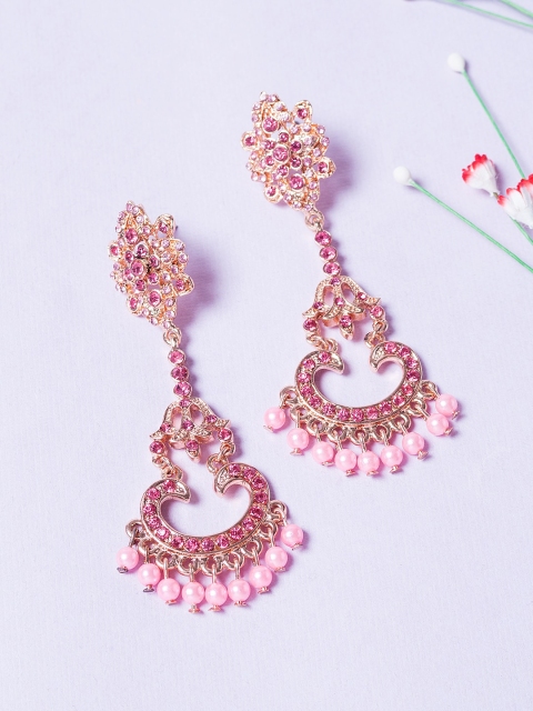 

Golden Peacock Rose Gold Contemporary Drop Earrings