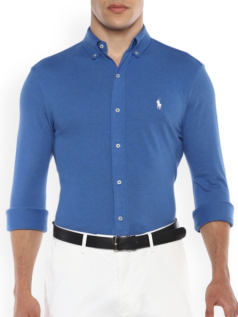 

Polo Ralph Lauren Men Blue Cotton Casual Shirt