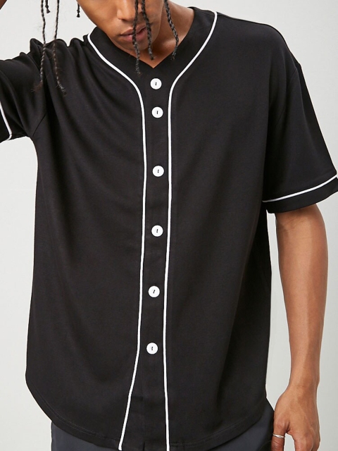 

FOREVER 21 Men Black & White Casual Shirt