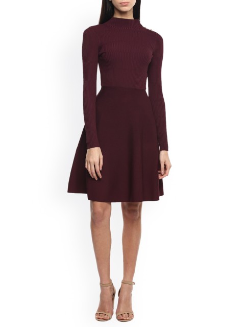 

Ted Baker Women Burgundy Skater Dress