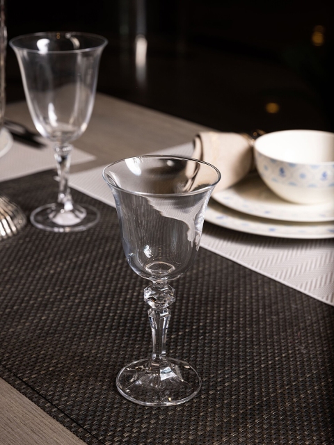 

Pure Home and Living Set Of 6 Transparent Solid Wine Glass