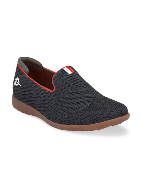 

Provogue Men Grey Woven Design Slip-On Sneakers