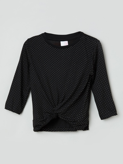 

max Girls Black Regular Top