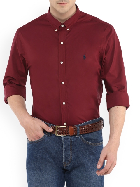 

Polo Ralph Lauren Men Maroon Cotton Casual Shirt