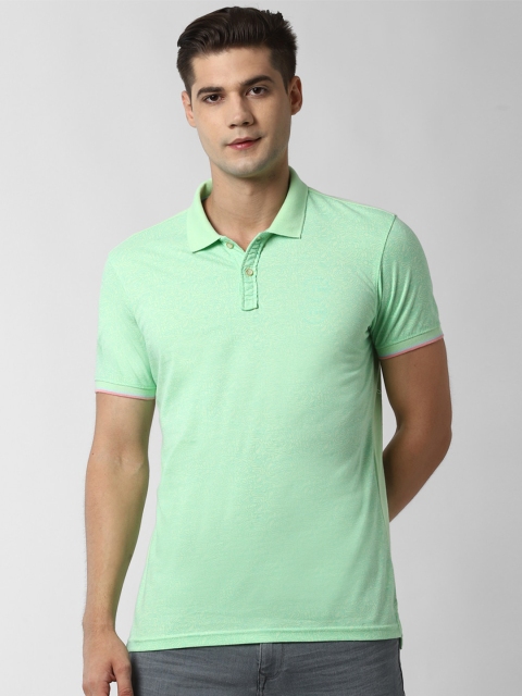 

Peter England Casuals Men Green Polo Collar T-shirt