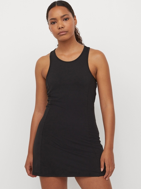 

H&M Women Black Fast-Drying Tennis Dress