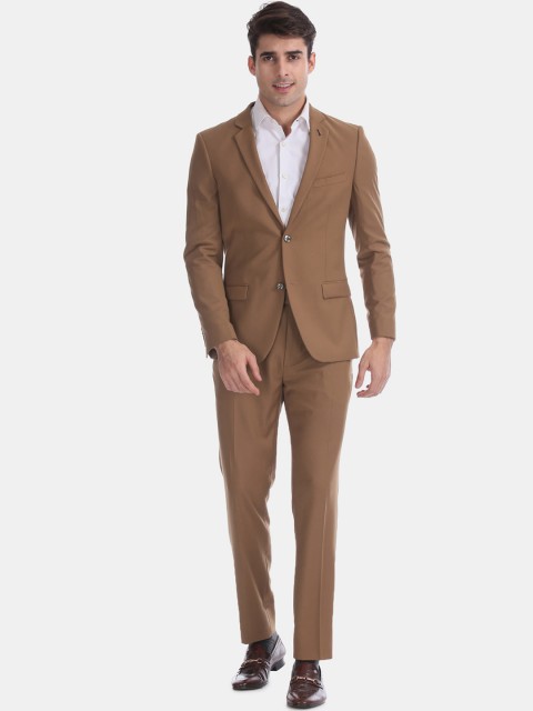 

Arrow Men Brown Solid Slim-Fit Single-Breasted Formal Suit