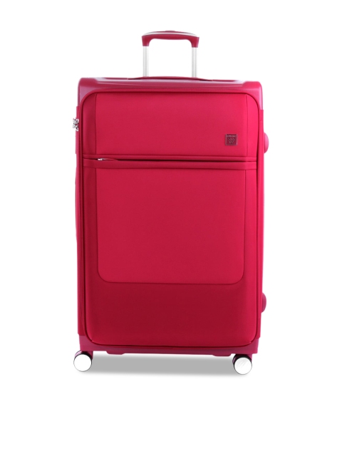 

RONCATO Maroon Solid Soft-Sided Large Trolley Suitcase