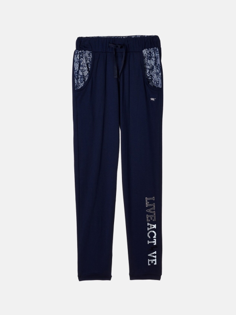 

Monte Carlo Girls Blue Graphic Printed Track Pants
