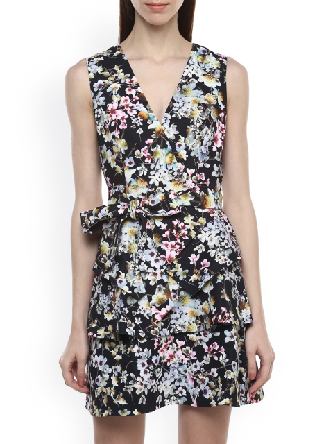 

Ted Baker Black Floral A-Line Dress
