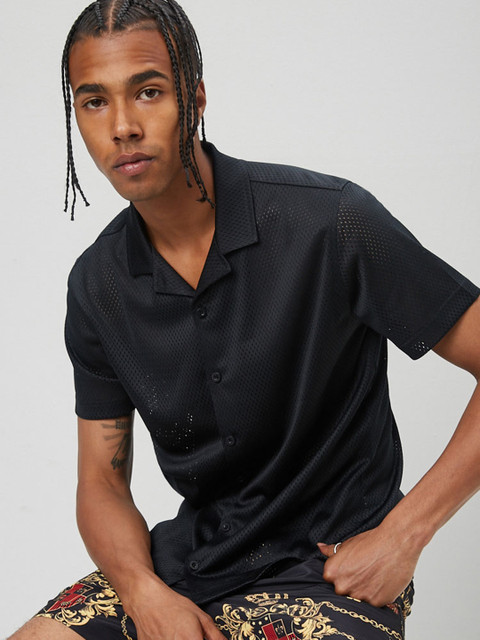 

FOREVER 21 Men Black Casual Shirt