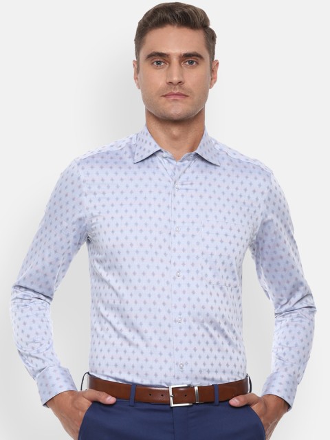 

Louis Philippe Men Blue Checked Casual Shirt