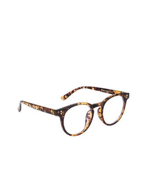 

Ted Smith Unisex Brown & Yellow Abstract Full Rim Round Frames TSI-8859
