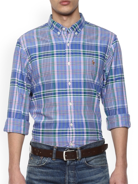 

Polo Ralph Lauren Men Blue Checked Casual Shirt