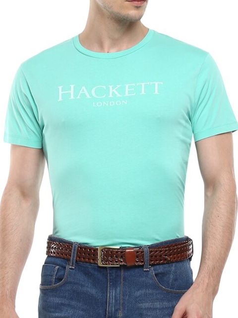 

HACKETT LONDON Men Blue Typography T-shirt