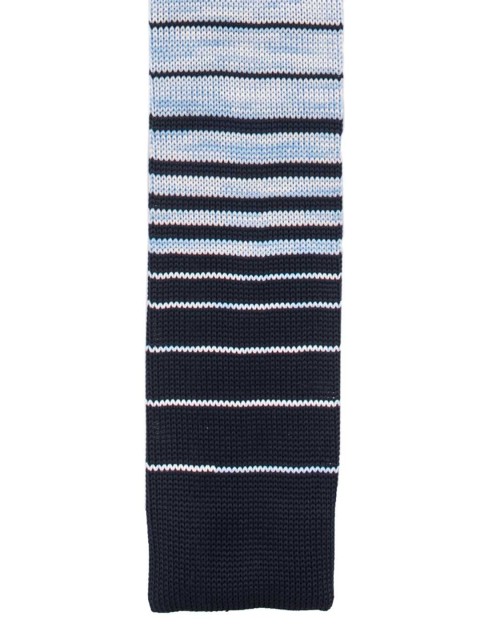 

The Tie Hub Men Blue & White Woven Design Skinny Tie