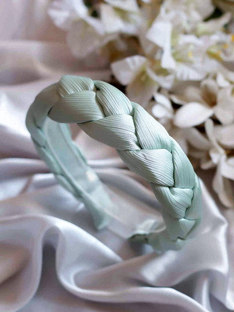 

Bellofox Women Turquoise Blue Braided Headband