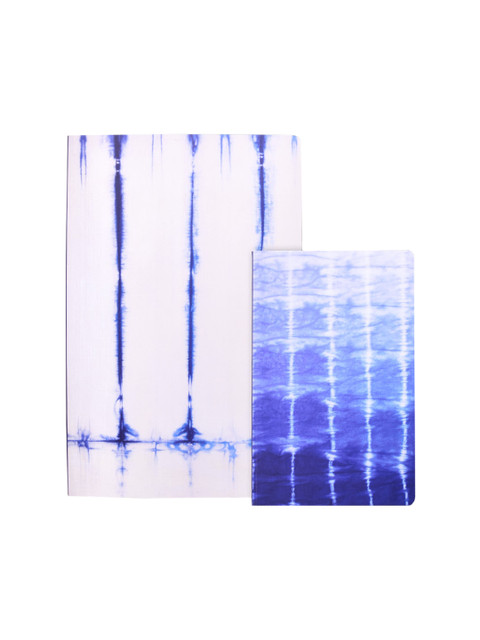 

Doodle Set Of 2 White & Blue Flowing Water Notebooks