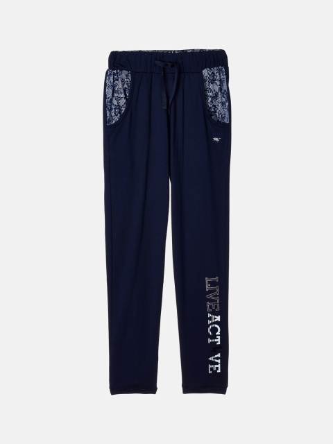 

Monte Carlo Girls Blue & White Solid Track Pants