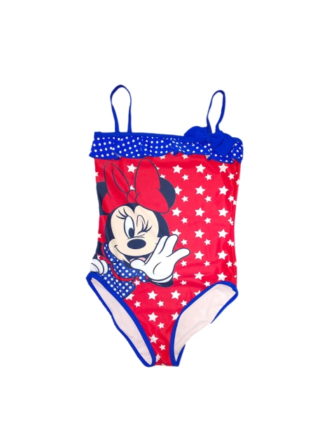 

Disney Girls Red & Blue Minnie Printed Bodysuit Swimwear