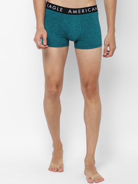 

AMERICAN EAGLE OUTFITTERS Men Green & Black Solid Trunks-WEE0232514330