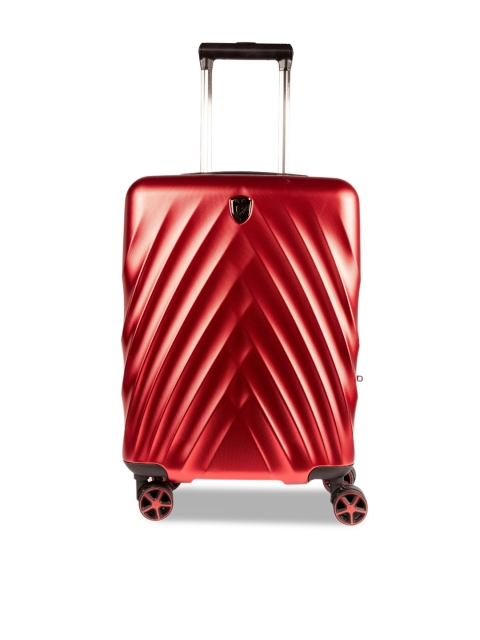 Heys Unisex Red Textured Ecolite 21 With Packing Cubes Hard Cabin Luggage Trolley