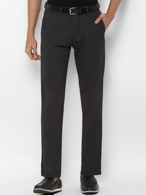

Allen Solly Men Black Checked Slim Fit Regular Trousers