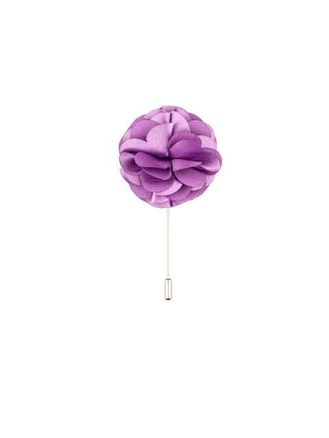 

The Tie Hub Men Purple Solid Big Marigold Flower Microfiber Lapel Pin