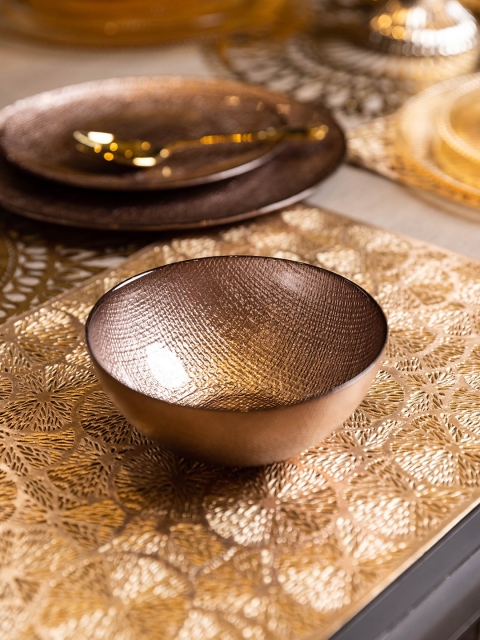 

Pure Home and Living Set of 4 Brown Textured Serving Bowls