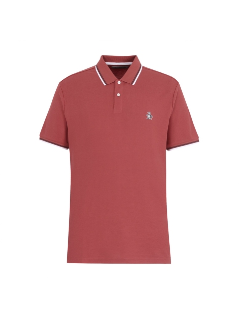 

Original Penguin Men Red Polo Collar T-shirt