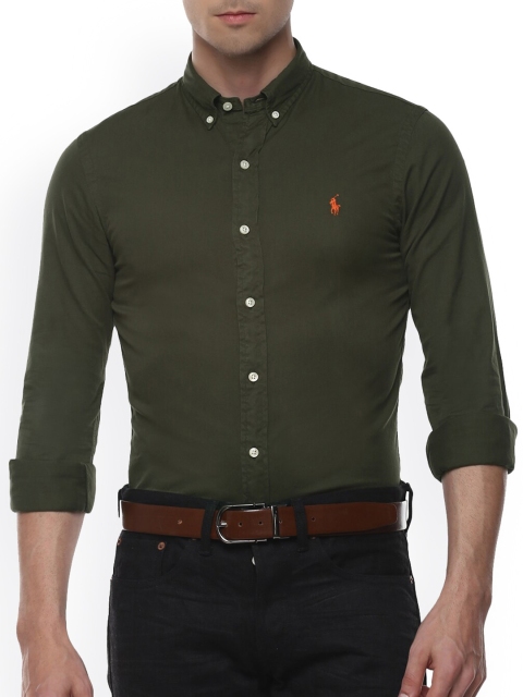 

Polo Ralph Lauren Men Olive Casual Shirt