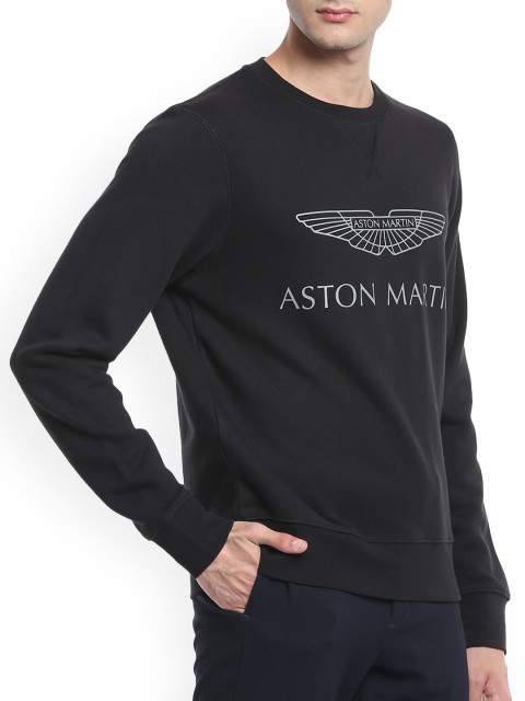 

HACKETT LONDON Men Black Printed Sweatshirt