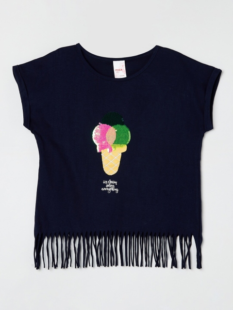 

max Blue Regular Top