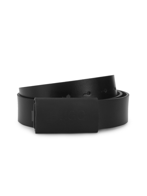 

HUGO Men Black Leather Formal Belt