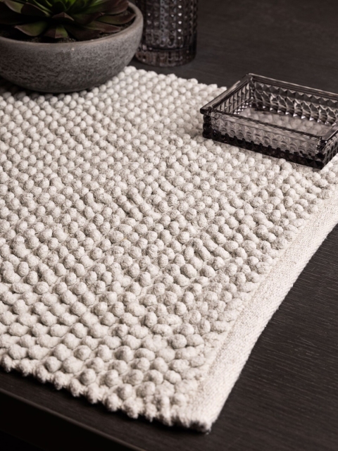 

Pure Home and Living Grey Textured Pure Cotton Bathmat, Blue